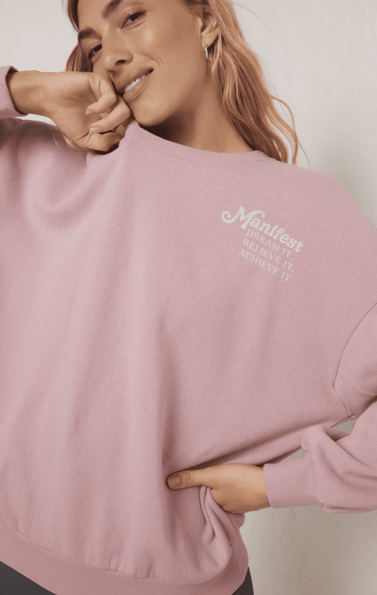 Pink Passion Oversized Manifest Sweatshirt