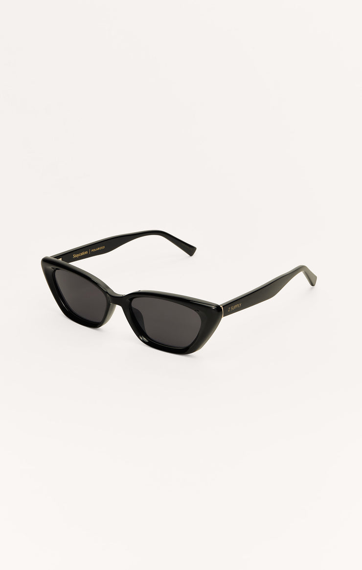 Staycation Polarized Sunglasses -  Polished Black Grey