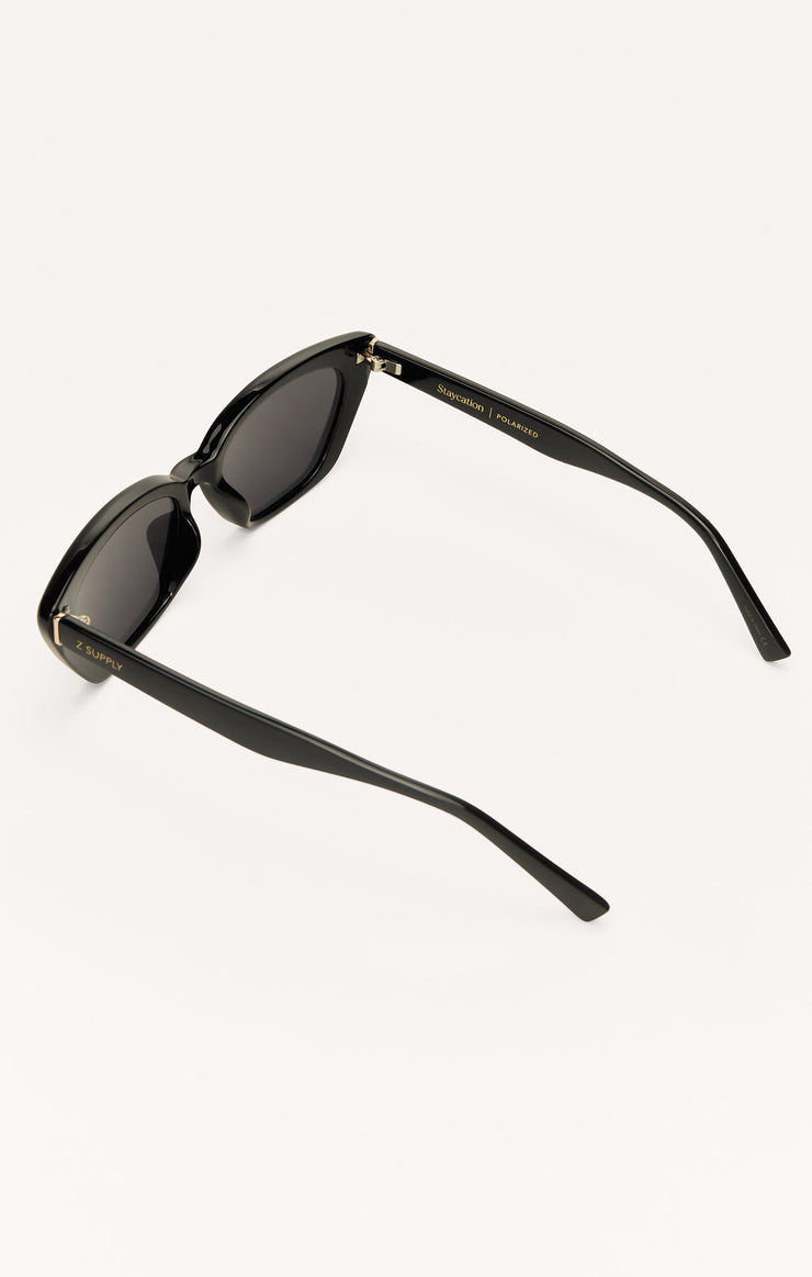 Staycation Polarized Sunglasses -  Polished Black Grey