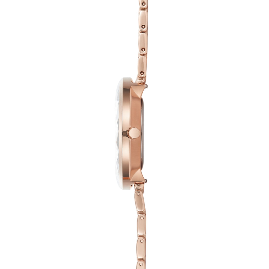 Comillas - Rose Gold Crystal Adorn Dial Bracelet Band Watch