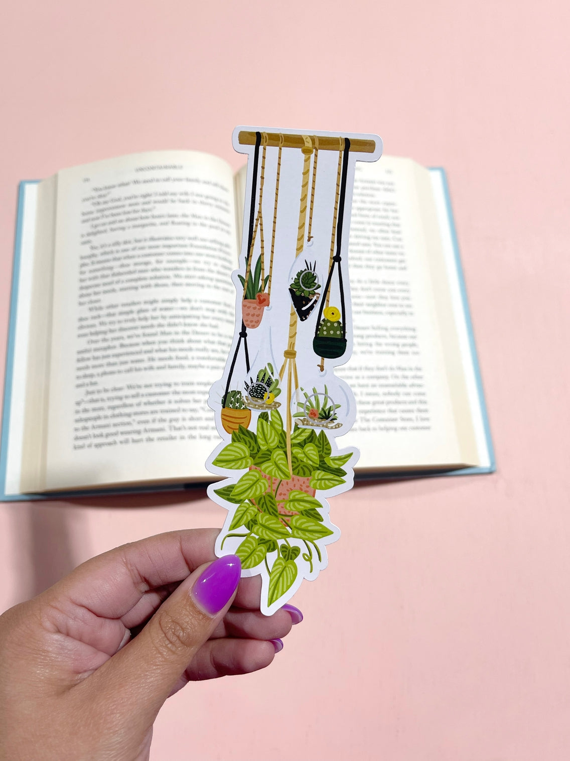Hanging Plants Die Cut Bookmark
