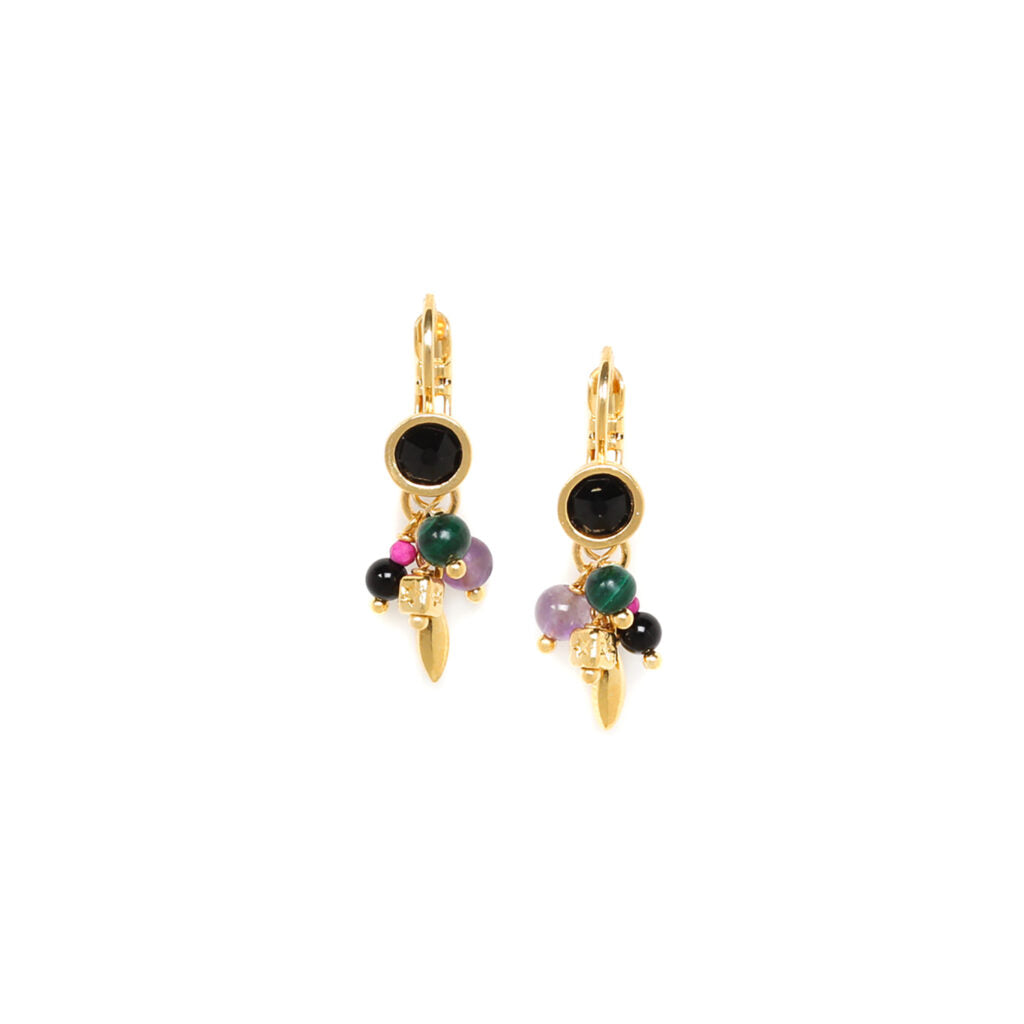 Billie Crystal Top Grape Cluster Earrings