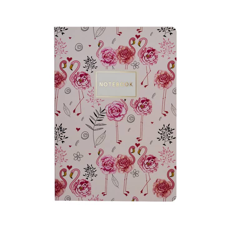 Flamingo Roses Notebook
