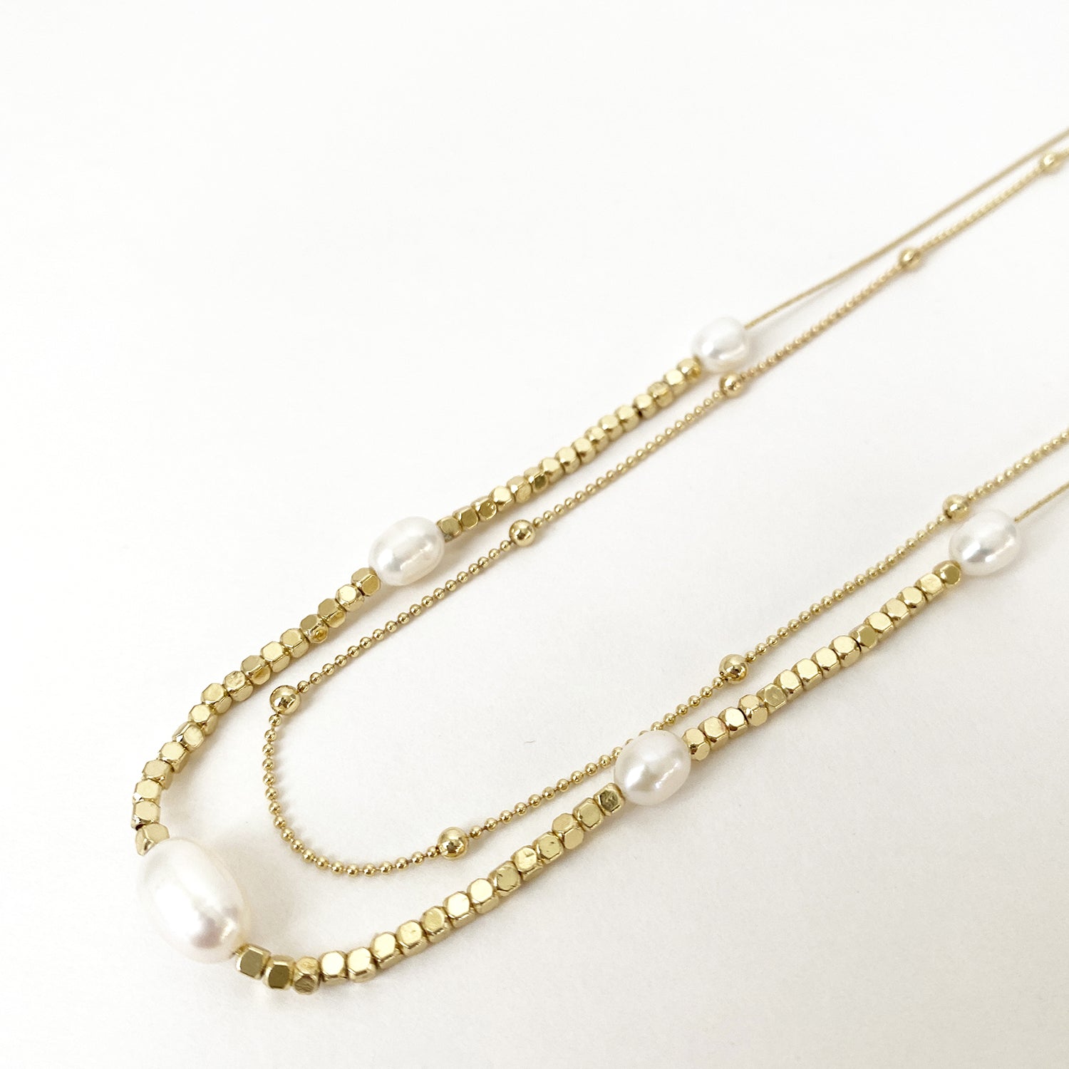 Gold & Pearl Layered Necklace