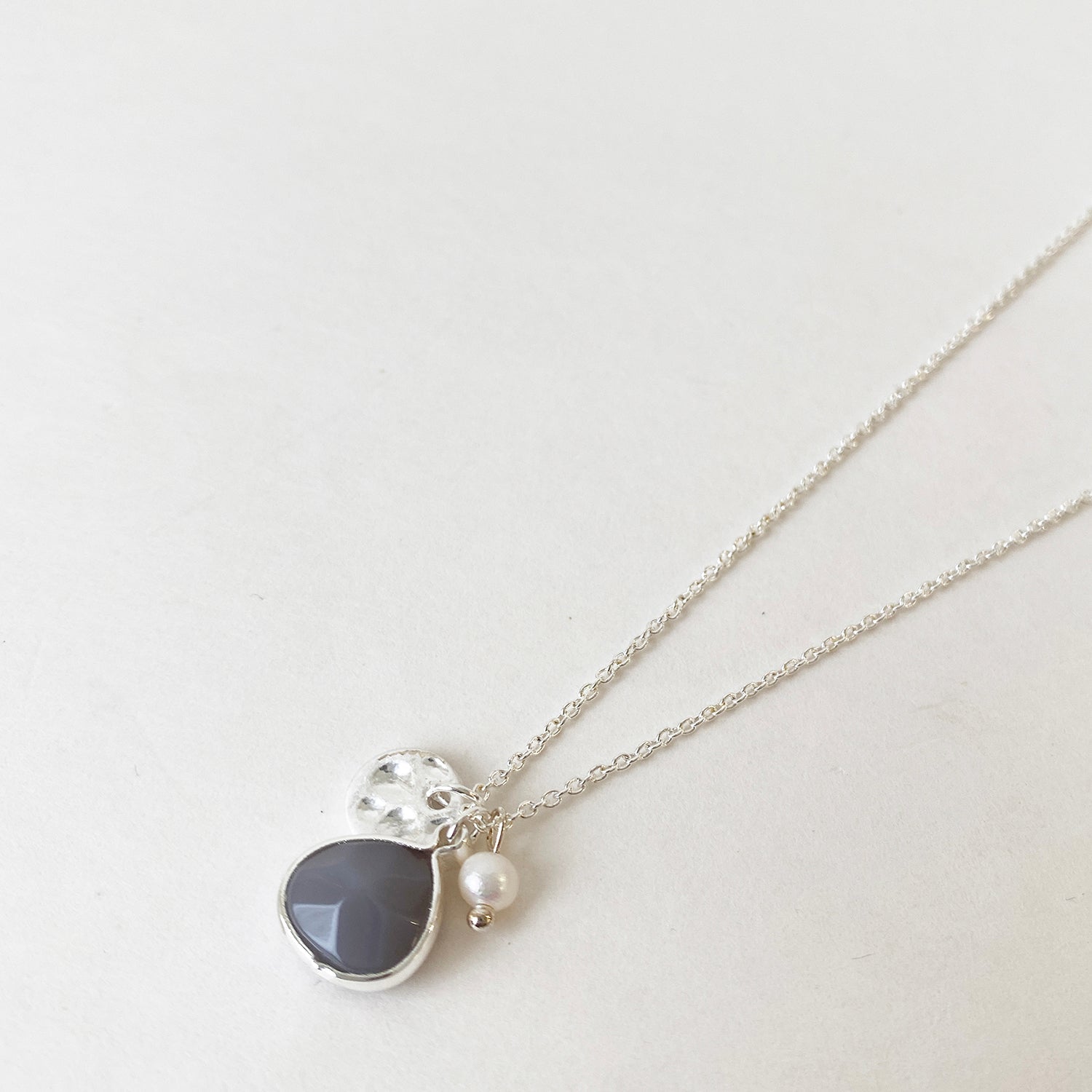 Grey & Silver Chain Necklace
