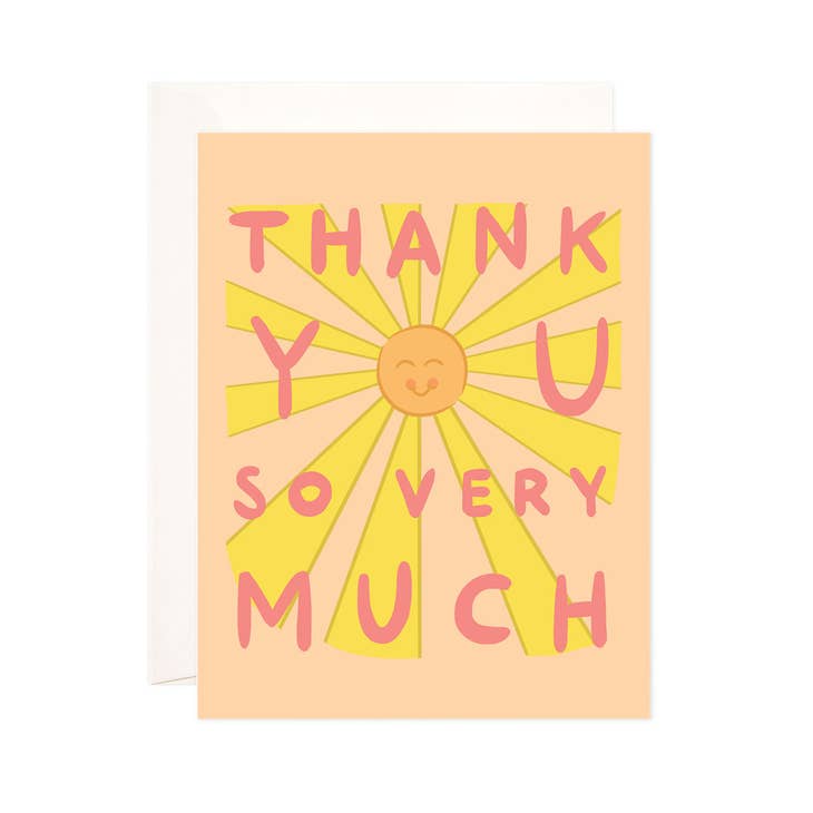 Thank You So Very Much Card - Blank Inside
