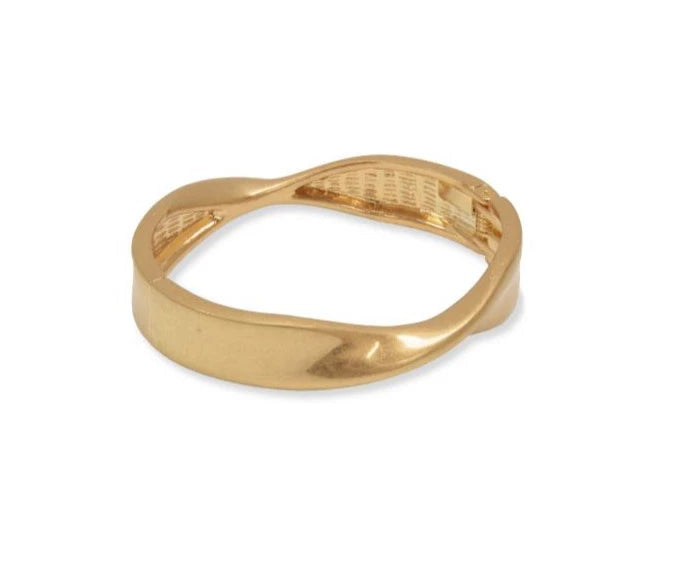 Gold Twisted Bangle Bracelet