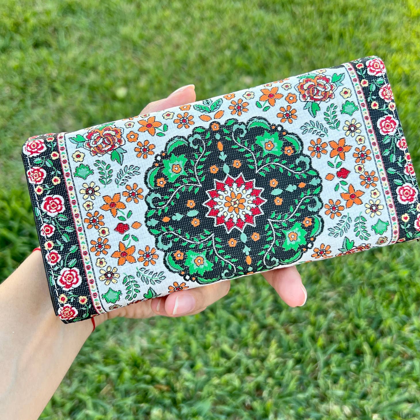Green Boho Handmade Wallet