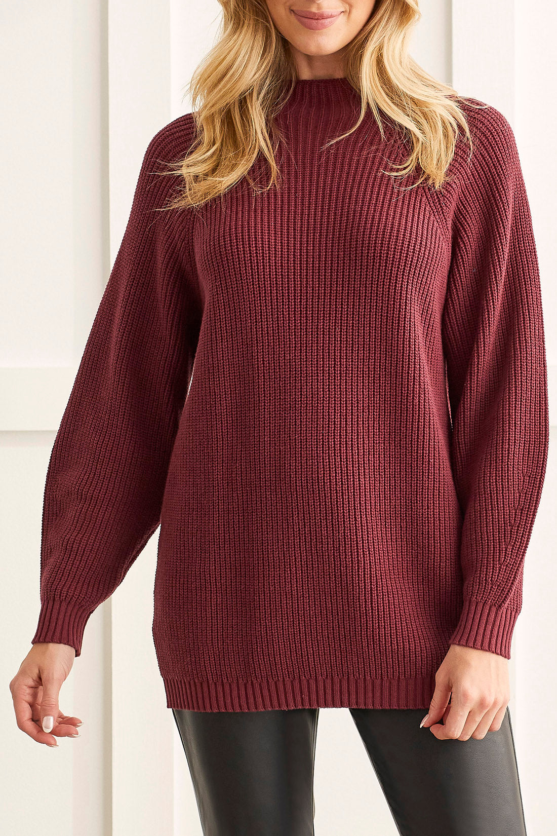 Mock Neck Long Sweater - FINAL SALE
