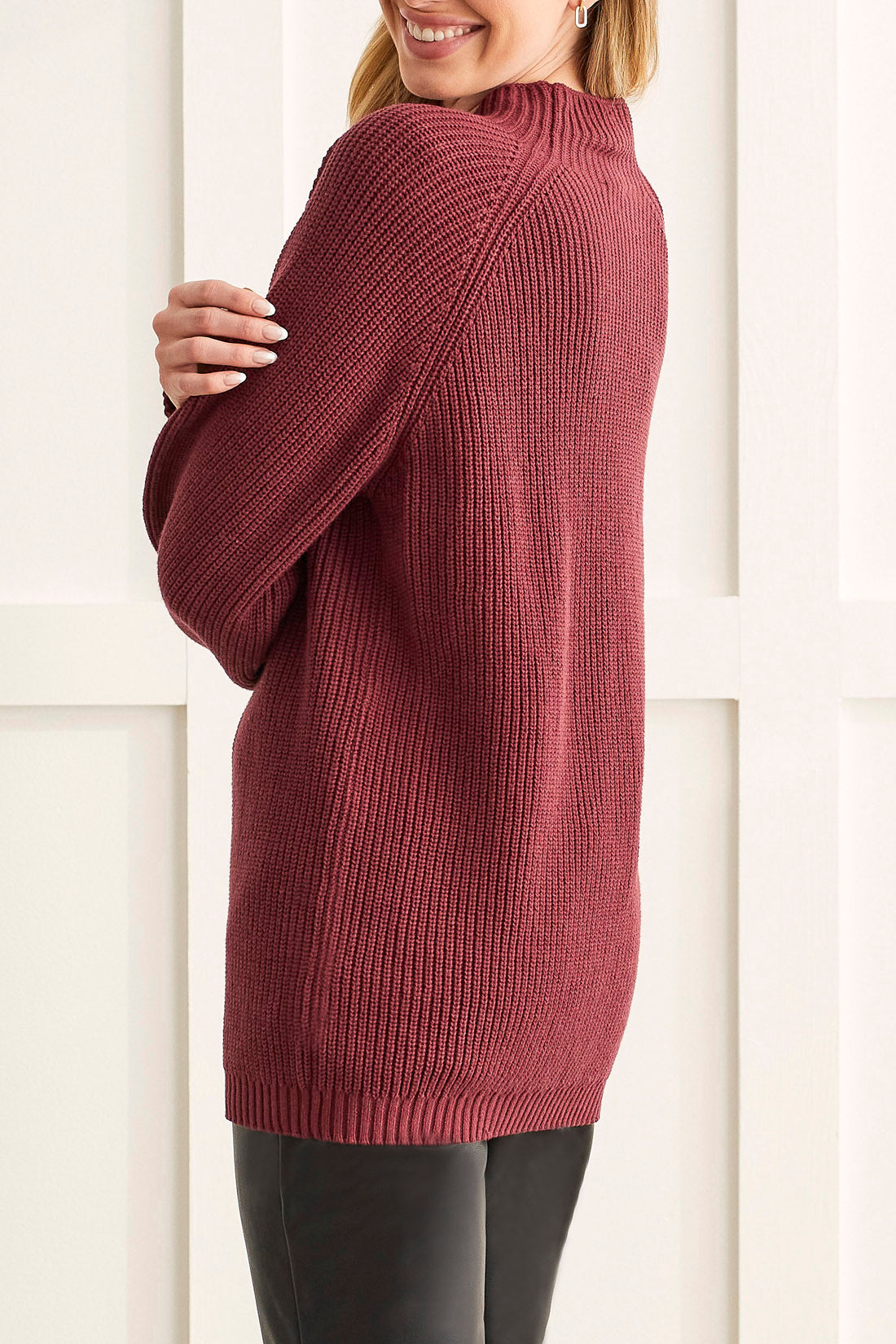 Mock Neck Long Sweater - FINAL SALE