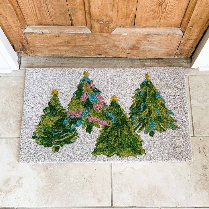 Celebration Christmas Tree Doormat 30"x18"