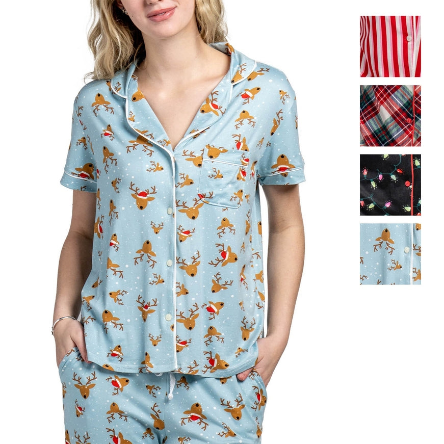 Holiday Pajama Top - 4 Patterns To Choose From - FINAL SALE