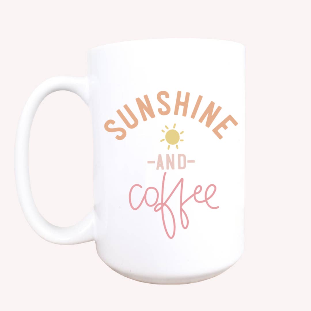 Sunshine and Coffee Ceramic Coffee Mug 15oz.