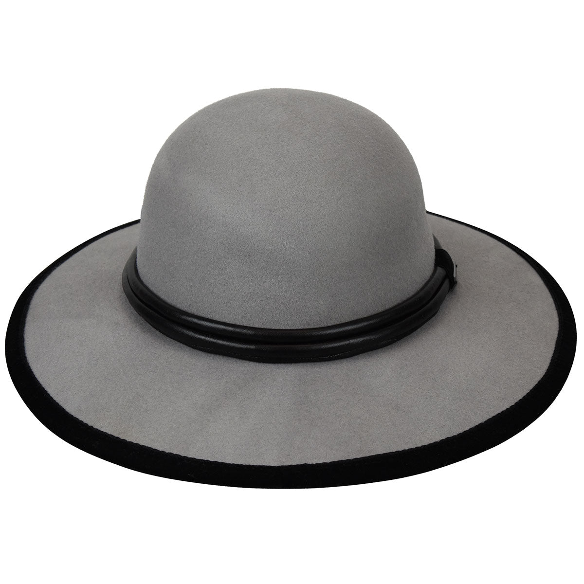 Victoria Grey Combo Felted Wide Brim Hat