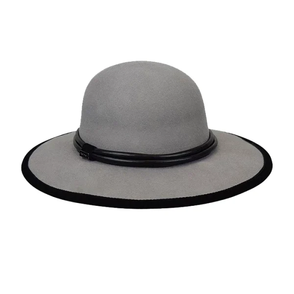 Victoria Grey Combo Felted Wide Brim Hat