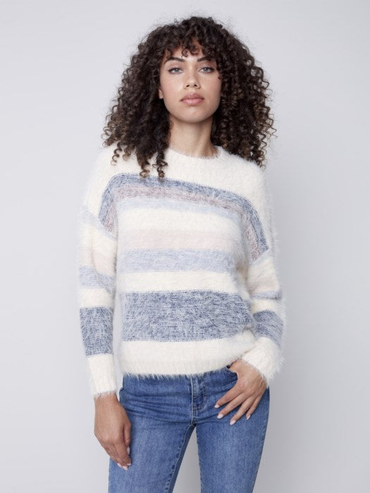 Multi Eyelash Stripe Sweater