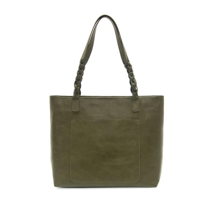 Olive Alex Braided Handle Tote - FINAL SALE