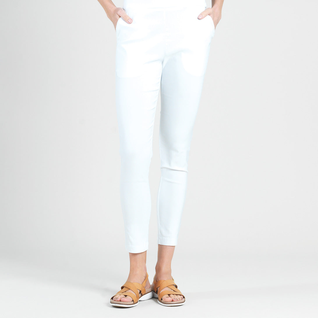 White Techno Stretch Ankle Pant