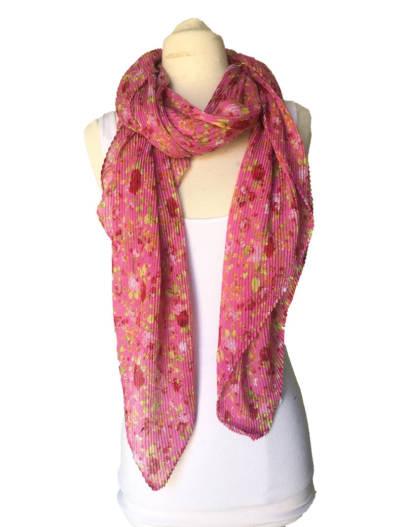 Pink Ditsy Floral Scarf