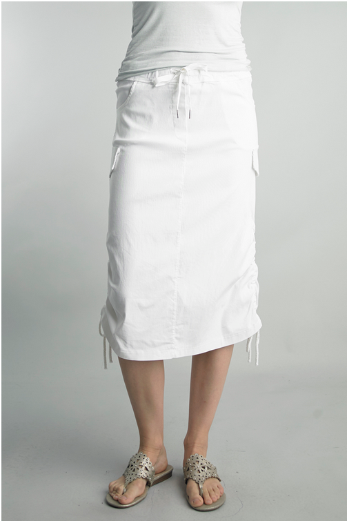 White Cargo Skirt