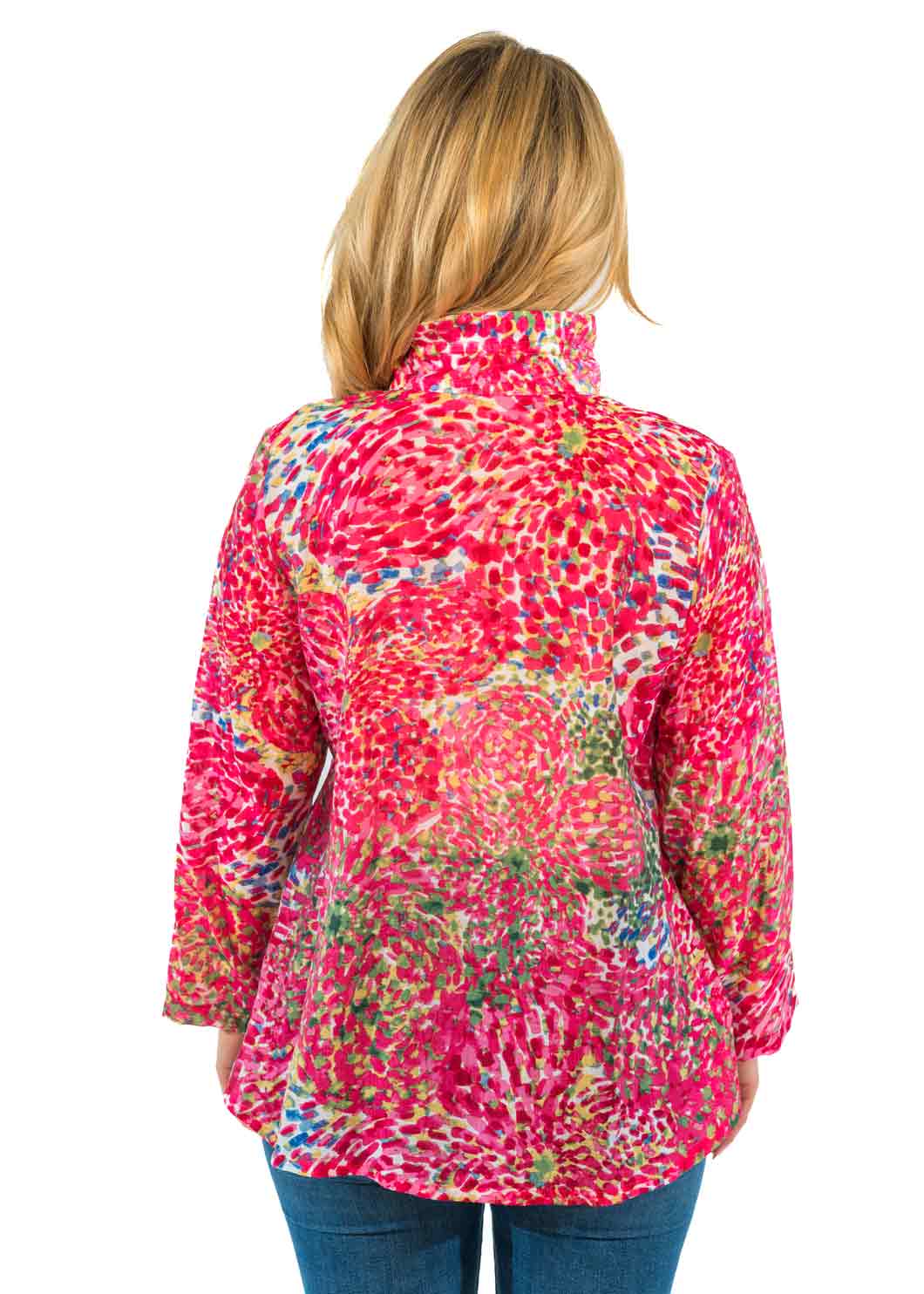 Pink Floral Wire Collar Blouse - FINAL SALE