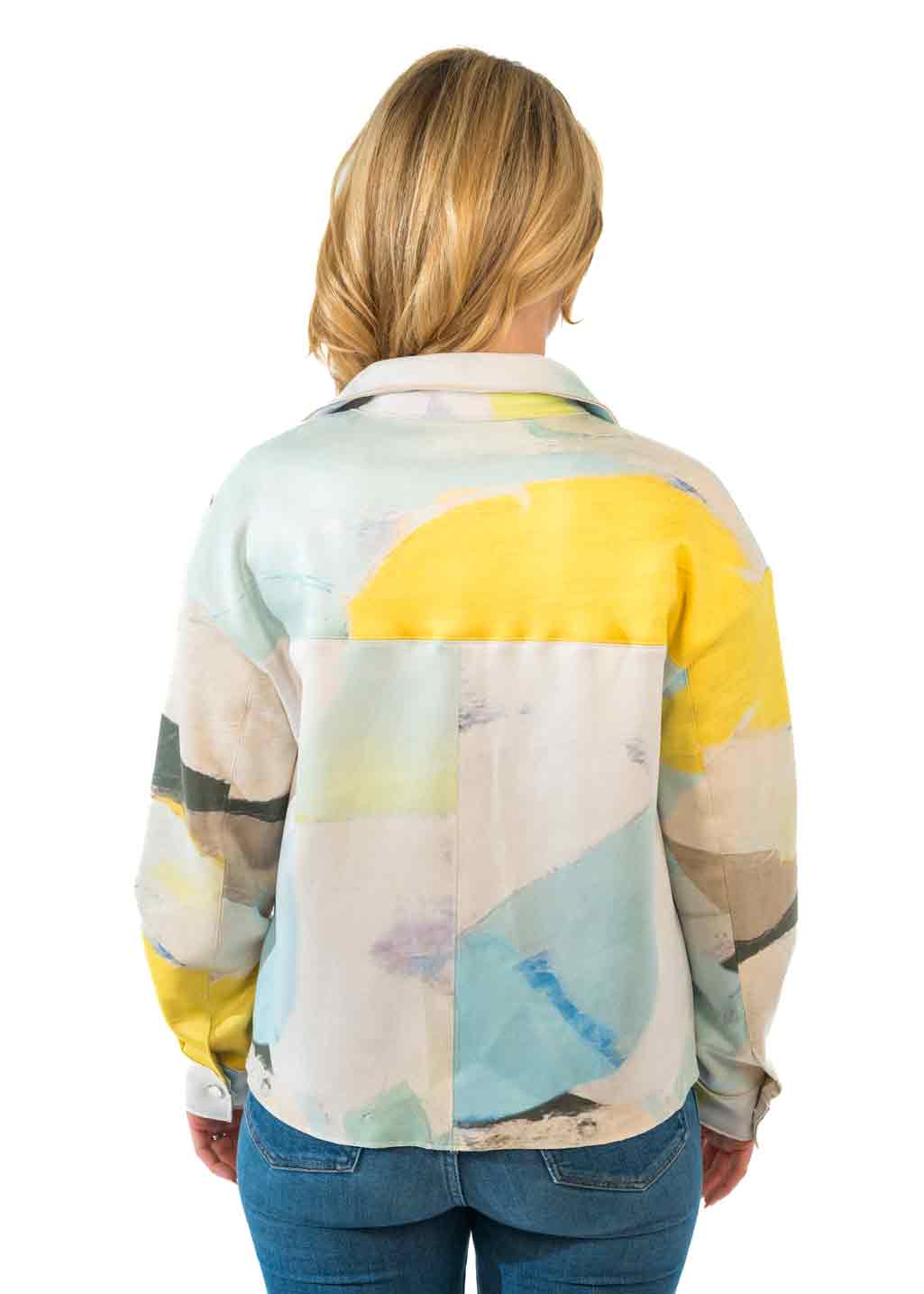 Ultra Suede Blue-Yellow Jacket