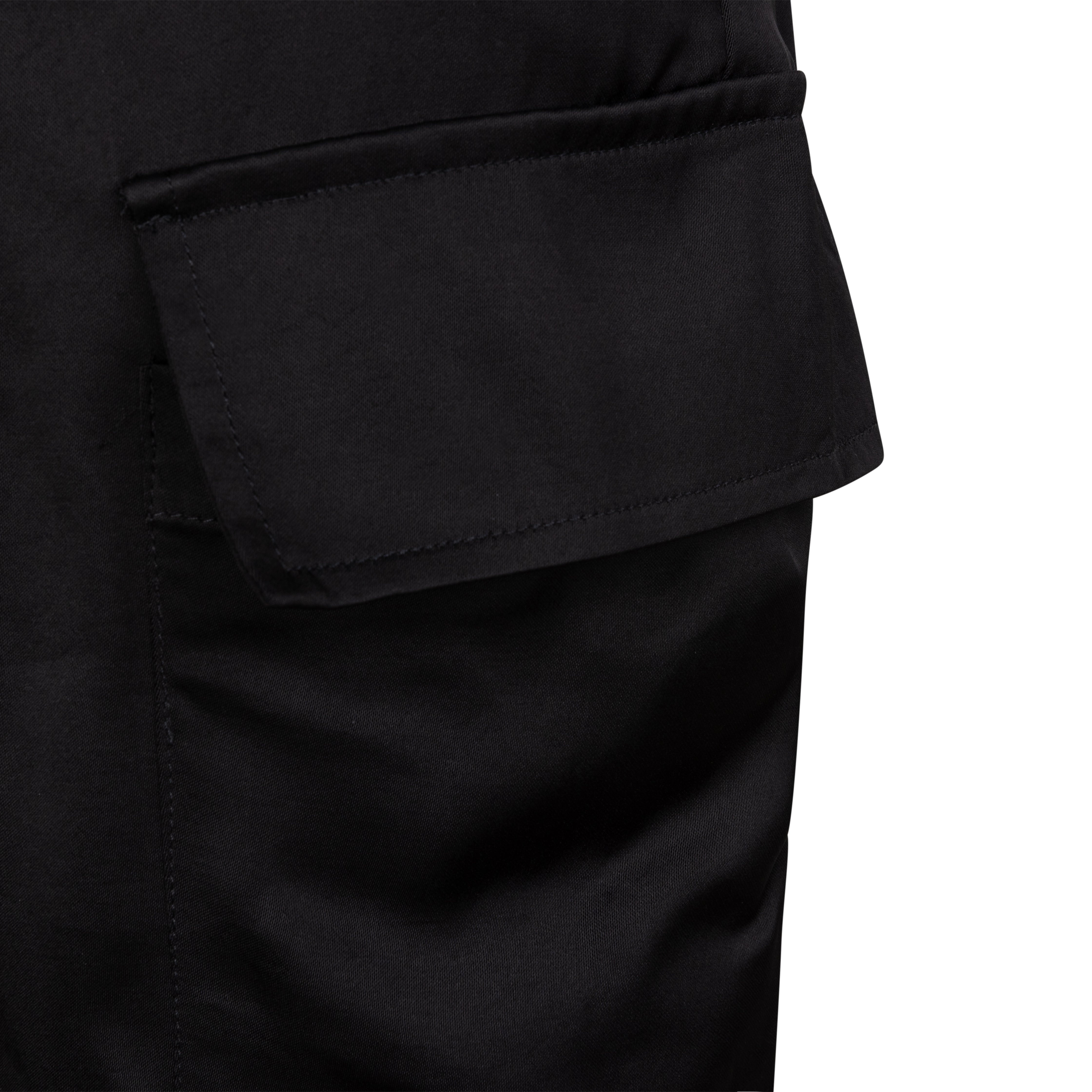 Black Sateen Cargo Trousers - FINAL SALE