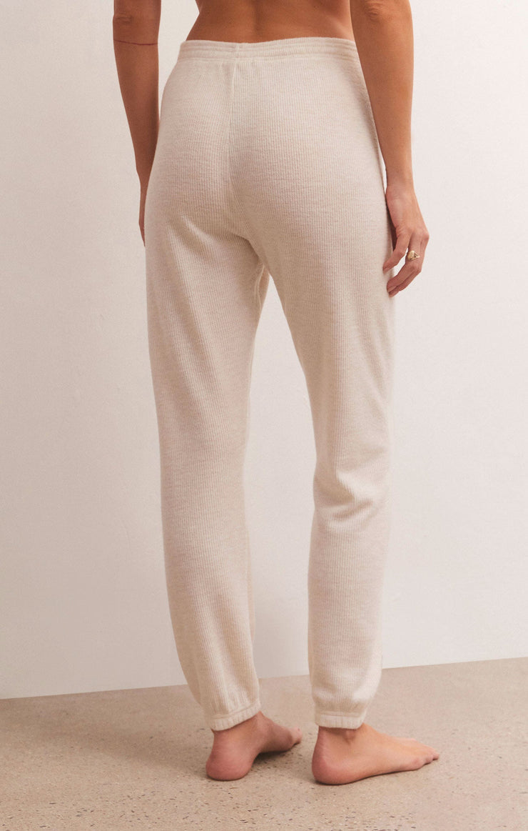 Light Oatmeal Cozy Days Thermal Jogger - FINAL SALE