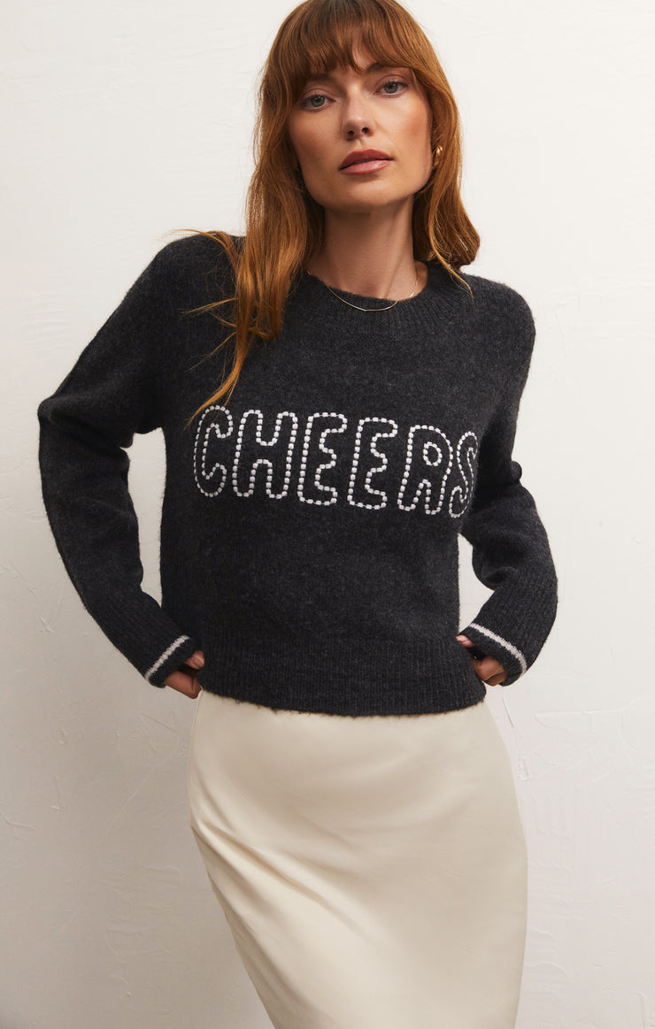 CHEERS Sweater Heather Black