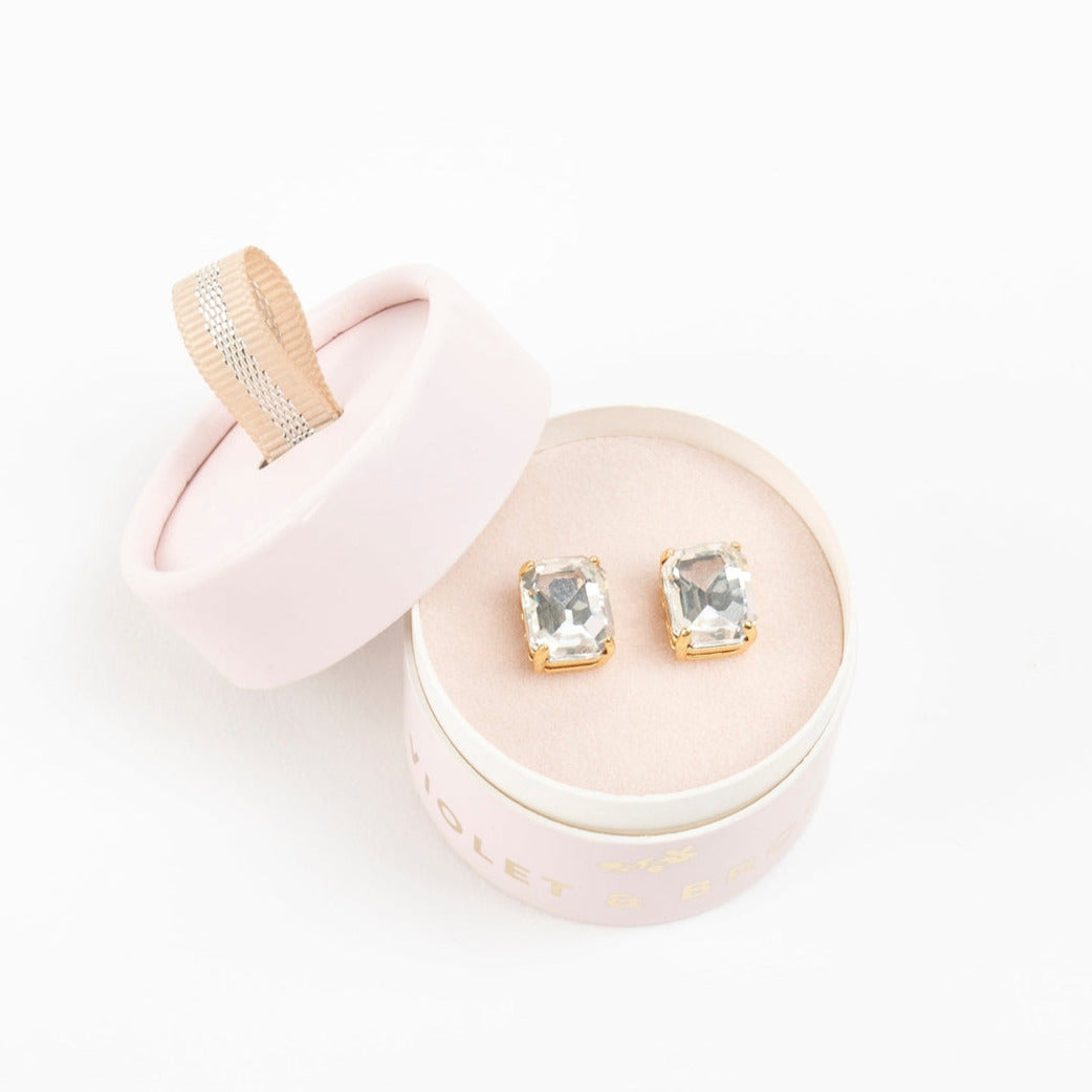 Everlyn Crystal Boxed Post Earring