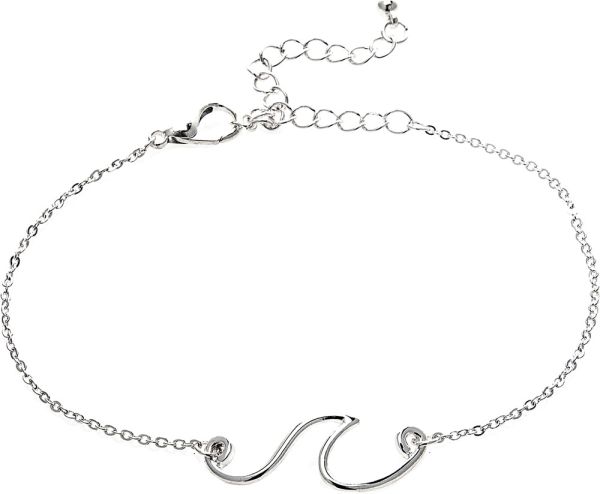 Silver Rip Curl Wave Chain Anklet