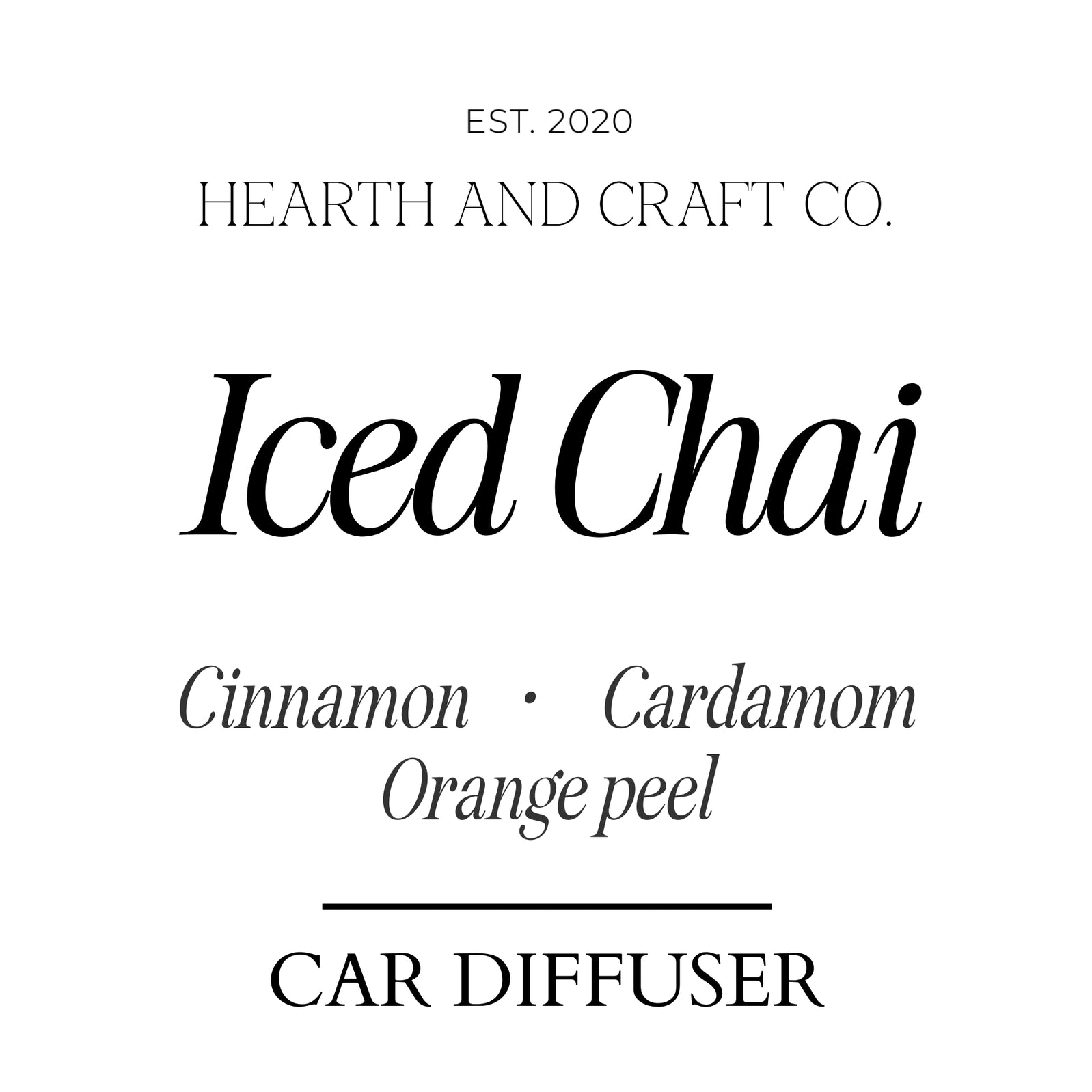Iced Chai Cozy Car Diffuser