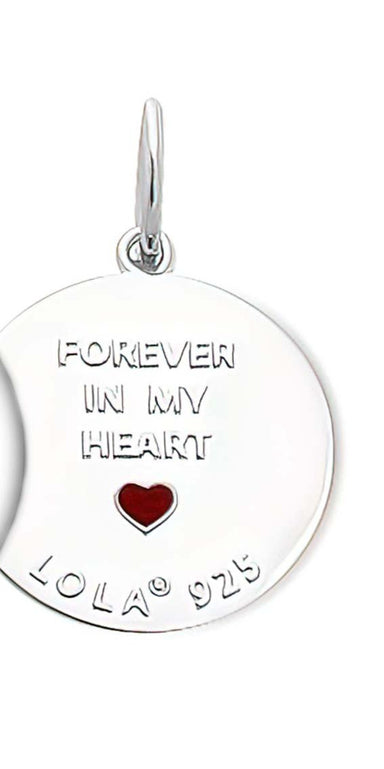 Angel Wings Heart Silver Pink Small