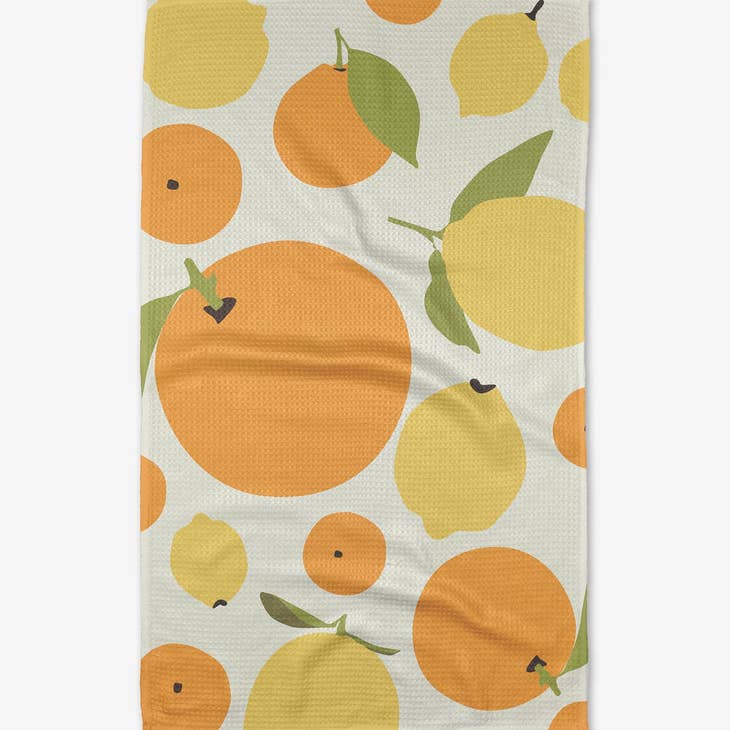 Sunny Lemons & Oranges Tea Towel