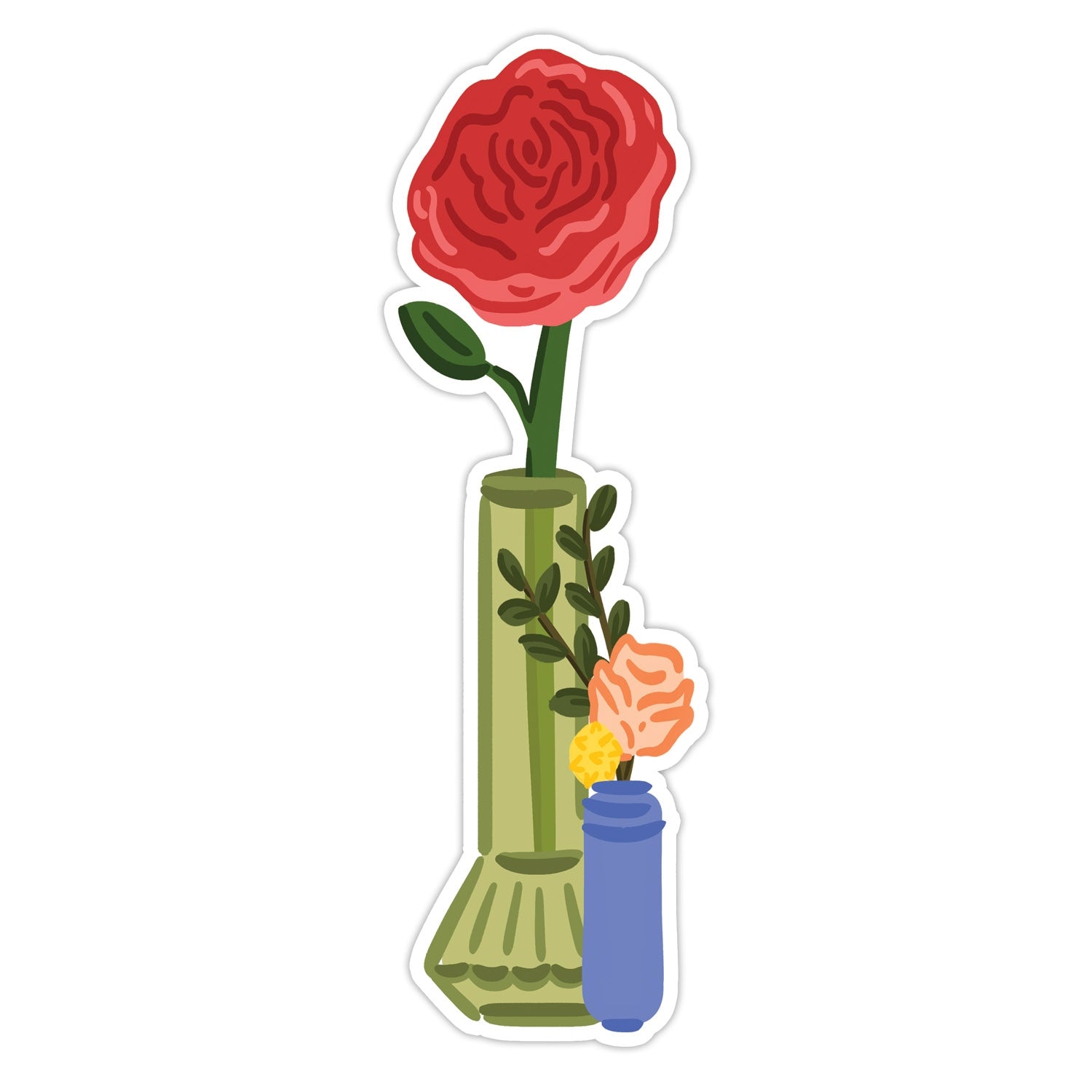 Rose Bud Vase Die Cut Bookmark