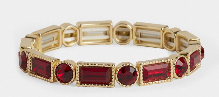 Gramercy Stretch Red & Gold Bracelet