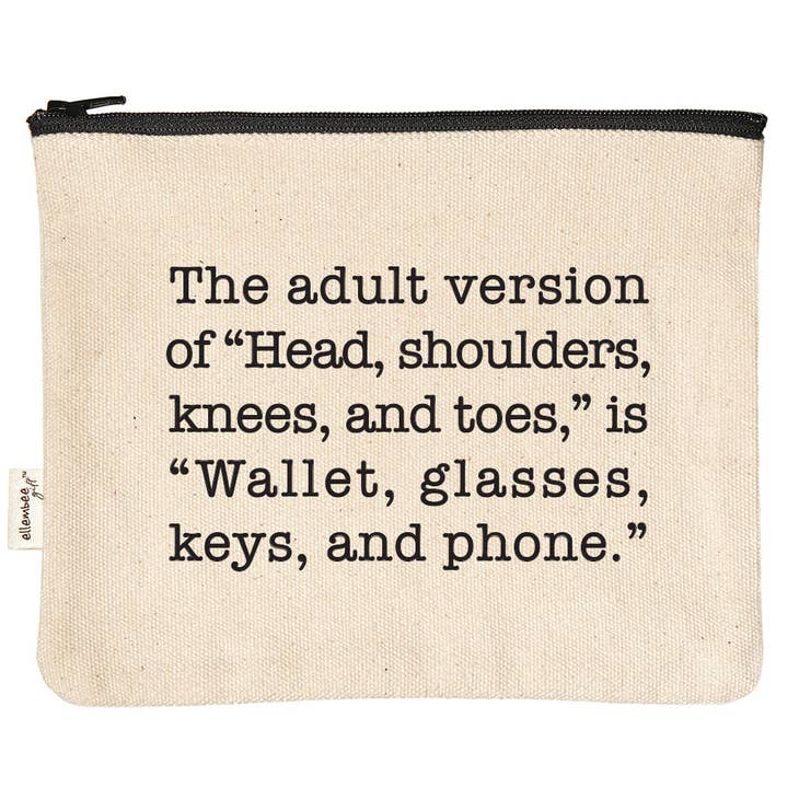Wallet Glasses Keys & Phone Comical Sassy Zip Pouch