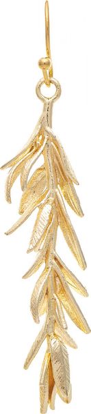 Gold Leafy Leaf Earring