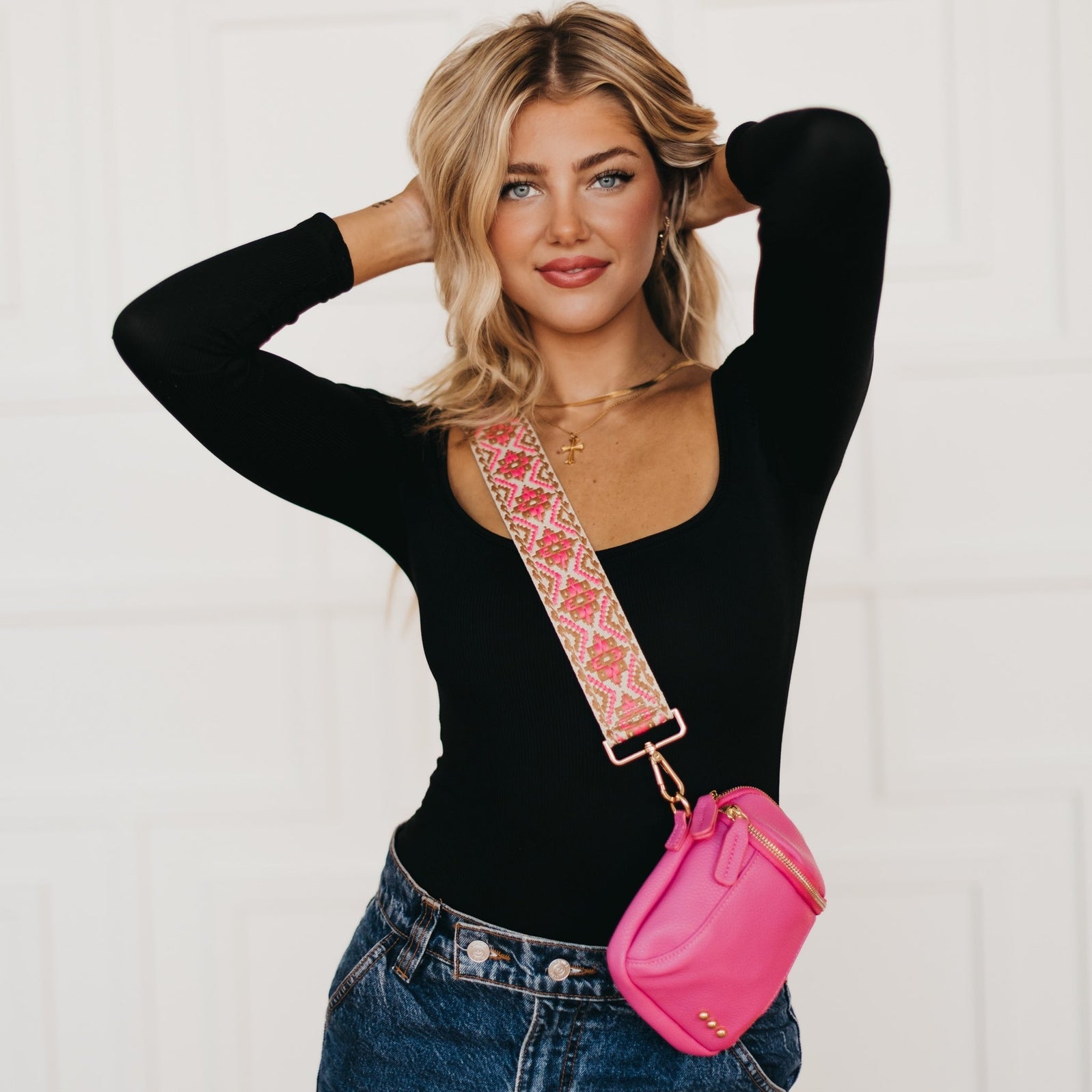 Ellie Pink Crossbody Bag