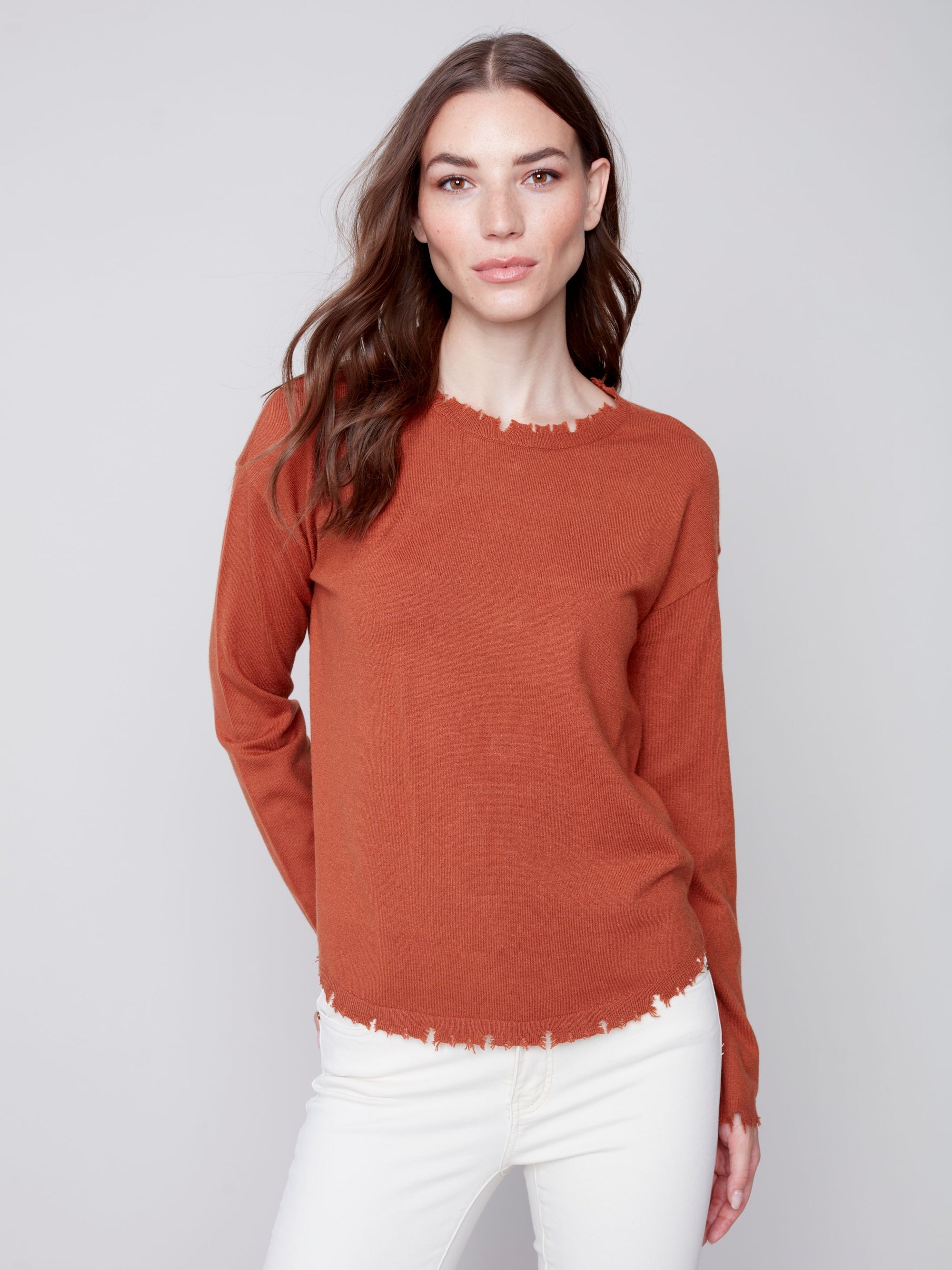Cinnamon Plush Knit Sweater