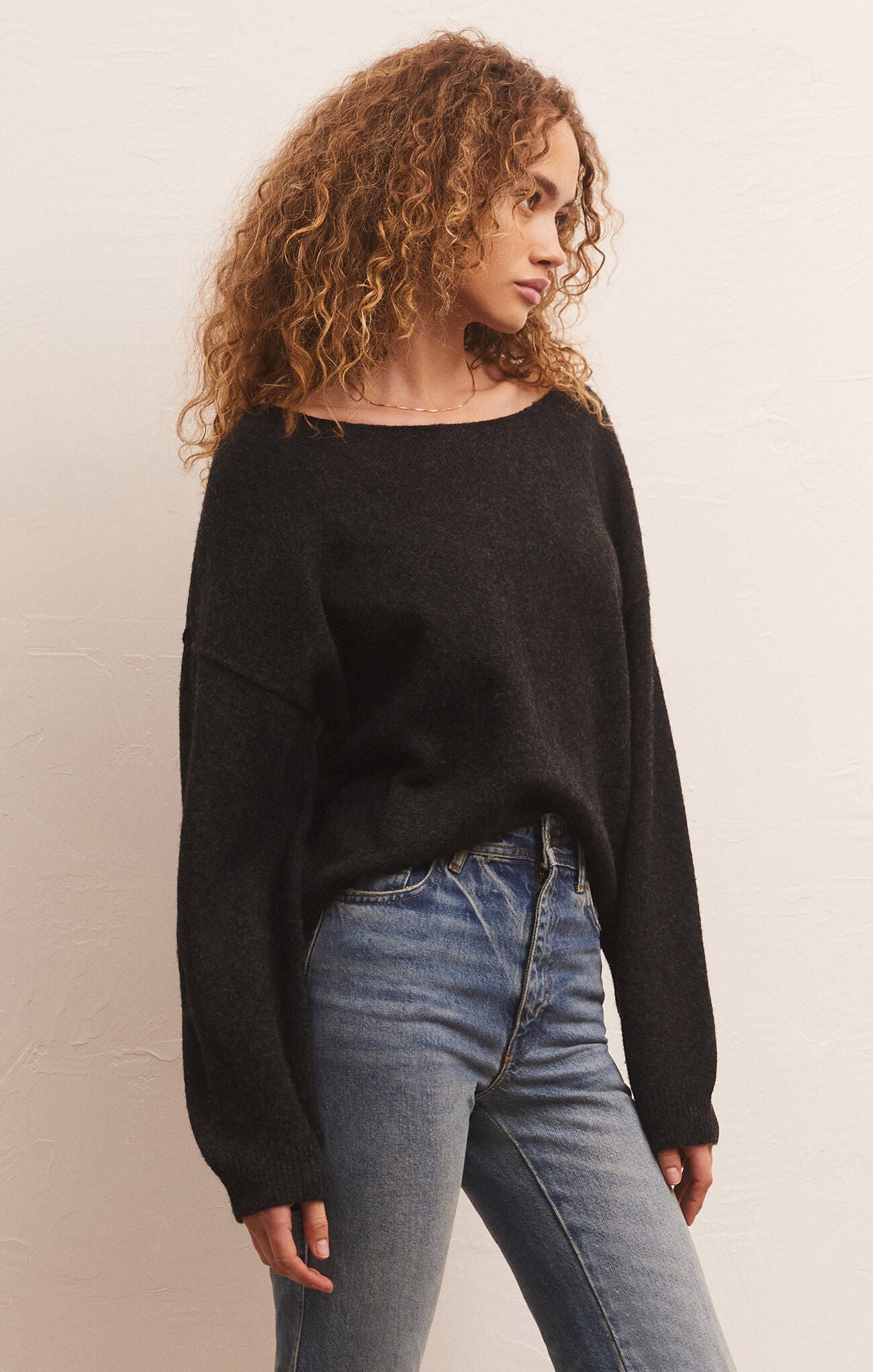 Heather Black Everyday Pullover Sweater