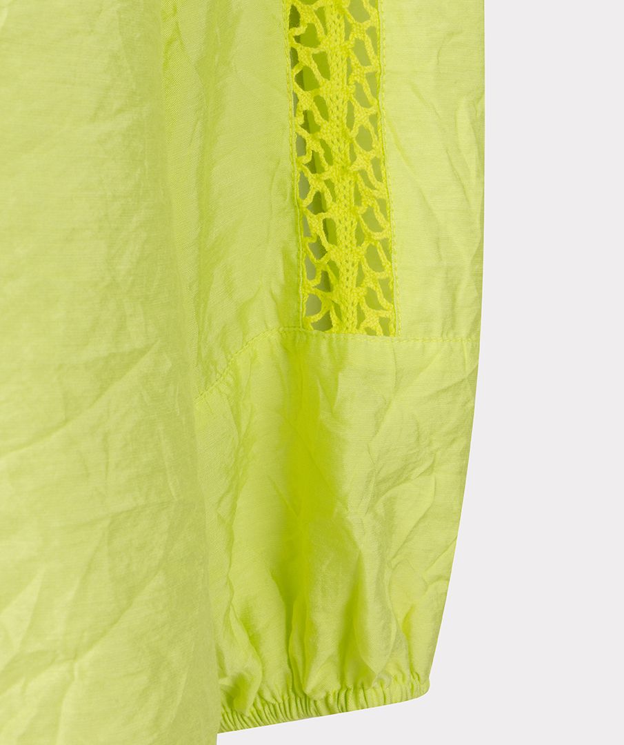 Lime Crinkle Lace Blouse
