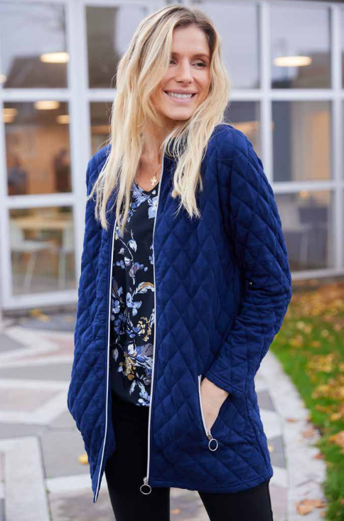 Navy Quilted Jacket - FINAL SALE