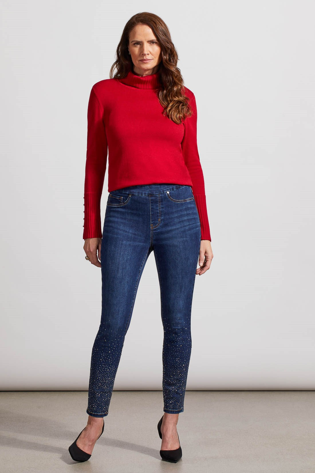 Audrey Pull On Ombre Rhinestone Skinny