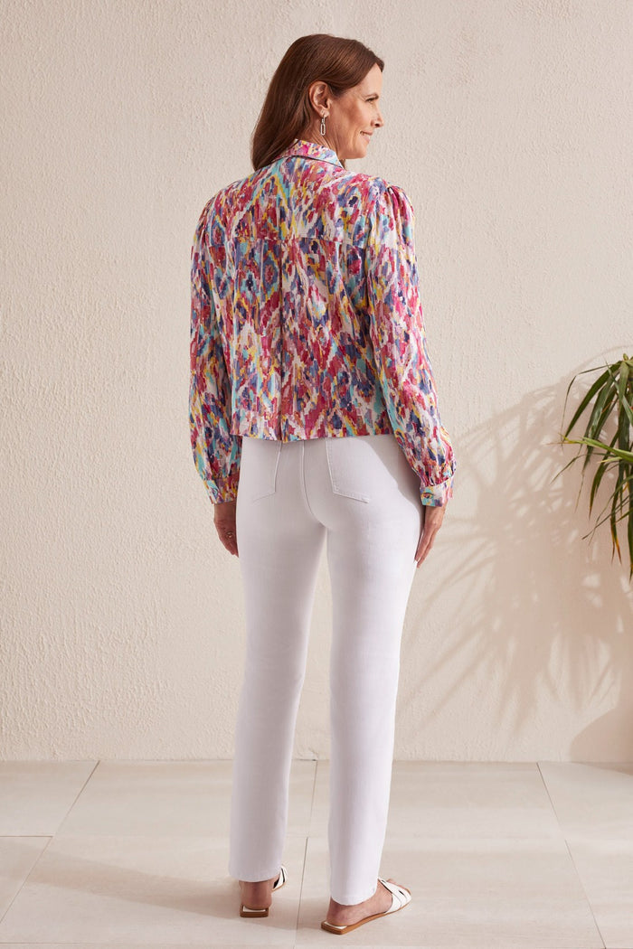 Floral Print Linen Blend Jacket