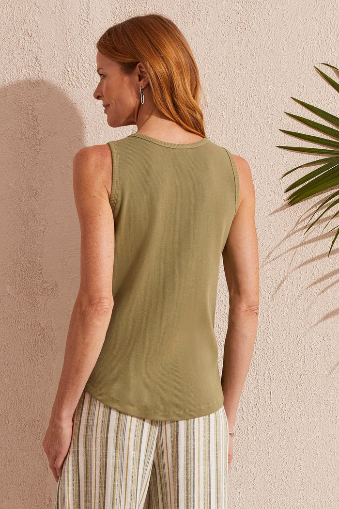 Henley Tank W/Buttons - TWO COLORS AVAILABLE