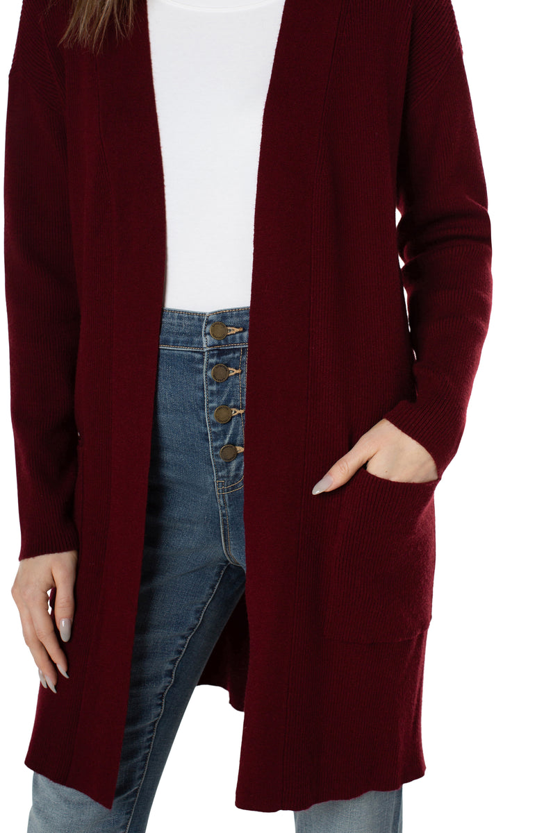 Open Front Cardigan Sweater - TWO COLORS AVAILABLE