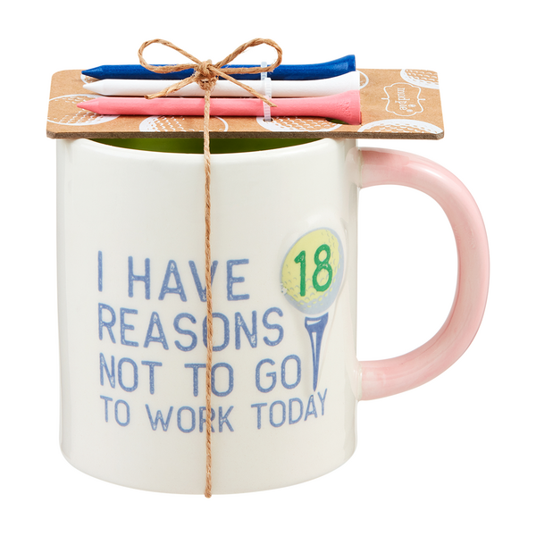 18 Reasons Mug & Golf Tee Set