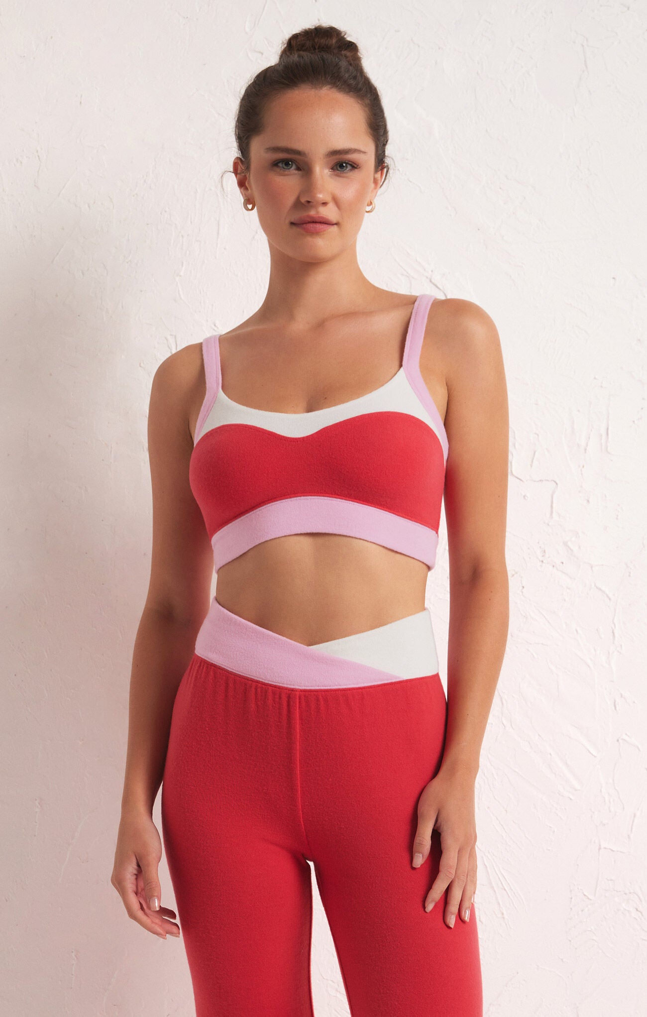 Candy Red Crossover Flare Pant
