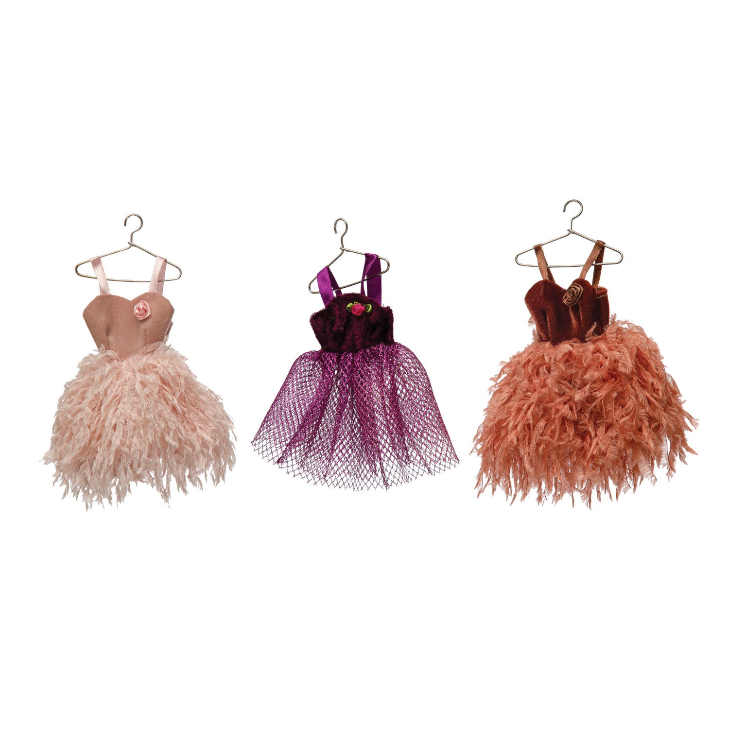 Fabric Dress Ornament On Hanger - FINAL SALE